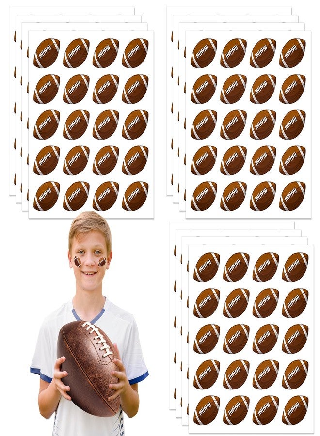 Pimoys 240 Pcs Football Stickers for Kids Self-Adhesive Sports Football Face Stickers for Superbowl Party Fantasy Sports Theme Party Decor - Image 1